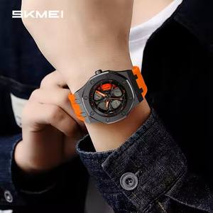 卸売カスタムクォーツウォッチSkmei 2359ファッションシリコン車ホイールハブダイヤル回転防水メンズ腕時計回転リロージ - Product Image 3