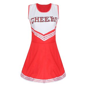 Dama letras impresas falda niñas porristas uniforme mujeres animadora traje de baile - Product Image 1