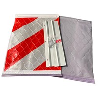 Drapeau de marquage de hayon de camion avec perles de verre et support en aluminium, rouge et blanc, réfléchissant, pour signalisation arrière et avertissement