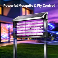 Lampe anti-moustiques solaire d'extérieur, tue-insectes UV, étanche IP67, en ABS et métal, modèle MWD