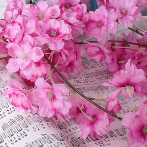 S02242 Fiori Artificiali Decorativi Pendenti in Vendita, Decorazione Interna Quotidiana, Fiori Artificiali Pendenti <span class=keywords><strong>di</strong></span> Ciliegio in Fiore - Product Image 3