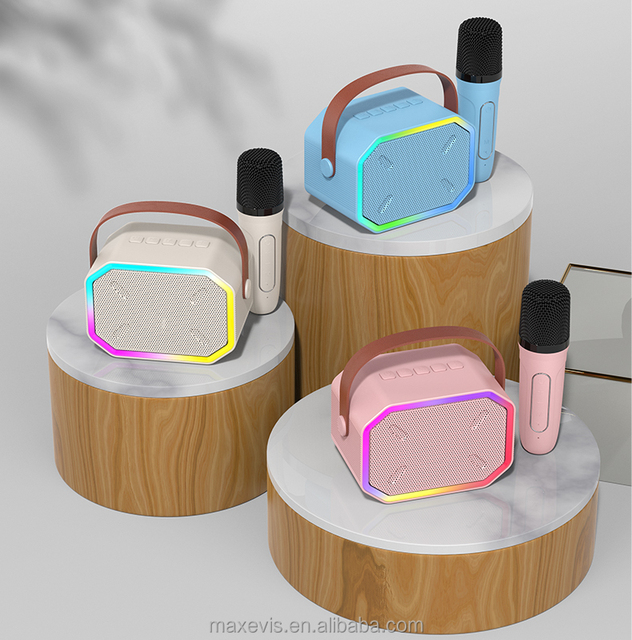 Indoor Outdoor Wireless Portable Karaoke Players Speaker Mic Mobile Phone Karaoke Microphone for Adults and Kids