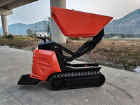 Chuangxin 2026 Mini Dumper Multifonctionnel sur Chenilles 600kg Mini Camion Benne Diesel pour la Construction Transport Gratuit