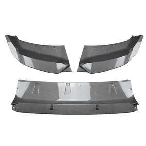 Amp-Z Front Bumper Lip Splitter For Bmw X1 Ix1 U11 M Sport 2023+ Matte Piano Black Carbon Fiber Texture - Product Image 3