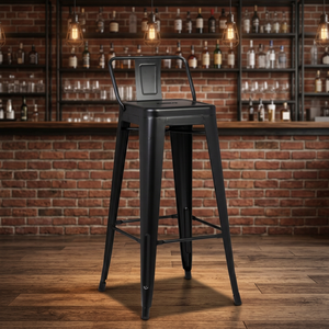 Silla de Comedor Moderna y Resistente de Hierro para Cocina, con Respaldo Bajo, para Muebles de Hogar - Product Image 3