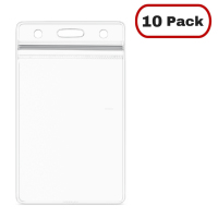 Nouveau Style prix de gros étanche à l'eau professionnel en plastique Transparent 10 Pack personnalisé 3.5x2.25 Badges verticaux du Cambodge