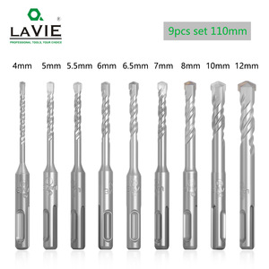 Juego de 9 Brocas para Mampostería LAVIE, Brocas Espirales SDS Plus para Perforar Hormigón - Product Image 4
