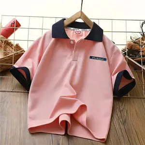Wholesale 2024 Kids Clothes Children Short Sleeve T-shirt Summer Baby Boys Clothing Casual Lapel Pullover Embroidery