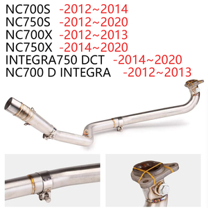 Tubo de escape de motocicleta Slip-On para NC700X NC700S NC750X NC750S <span class=keywords><strong>NC</strong></span> <span class=keywords><strong>750</strong></span> DCT 2012 - 2020, tubo de conexión delantero central - Product Image 3