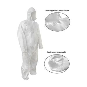 Microporeux jetable non tissé imperméable de peinture industrielle combiné avec le panneau arrière de SMS combinaison protectrice de haute qualité - Product Image 5