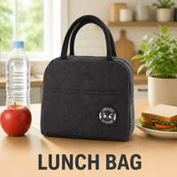 Nouvelle sacoche isotherme grande capacité en tissu Oxford avec fermeture éclair, imperméable en PEVA, portable pour employés de bureau et étudiants