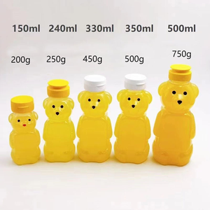 Bouteilles de miel en <span class=keywords><strong>plastique</strong></span> transparent de qualité <span class=keywords><strong>alimentaire</strong></span>, vides, à presser, 8oz 16oz 24oz, distributeur de miel en forme d'ours avec couvercle à clapet - Product Image 2