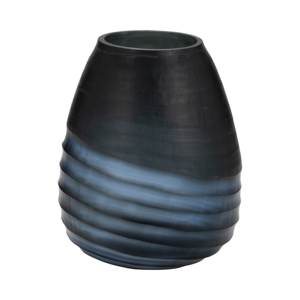 Vaso ovale contemporaneo in vetro per l'arredamento del soggiorno, elegante elemento decorativo da tavolo - Product Image 3