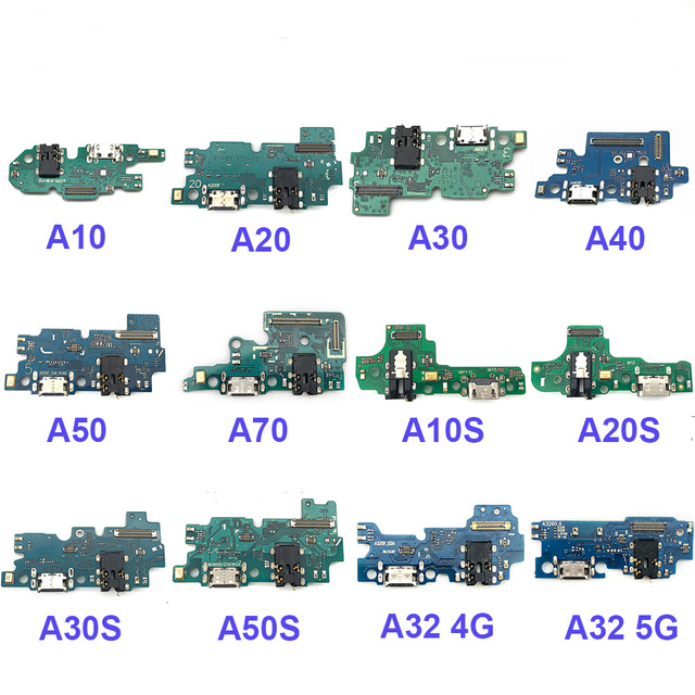 Compatible Fast Charging USB Port Microphone Board Small Mobile Phone Flex Cables for Samsung A50 A70 Earphone Hole IC for