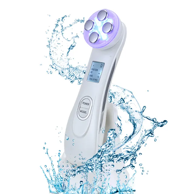 Factory direct price 5 in 1 EMS Photon microcurrent Anti-wrinkles beauty machine RF led facial beauty device for home use skin