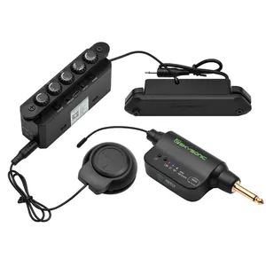 SKYSONIC WR2 Wireless e risonanza acustica Soundhole Pickup senza fili vibrazione senza fili Pickup suono Pick-up Delay/riverbero/Chorus effetti