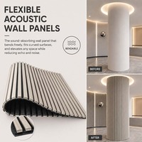 Panneau mural en bois composite avec grille en bois et dos en feutre polyester pour une utilisation polyvalente en gros