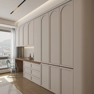 Tùy chỉnh hiện đại freestanding gỗ tủ quần áo Tủ lưu trữ tủ MDF cho phòng ngủ chính bao gồm bàn trang điểm cho biệt thự - Product Image 6