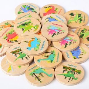 Juego de Memoria de Madera con 24 Tarjetas de Dinosaurios para Aprendizaje Temprano, para Niños y Niñas - Product Image 2