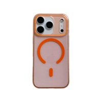 Étui magnétique mat à grande transparence et design tridimensionnel pour 17 Pro Max, 17 Air, 16 Pro