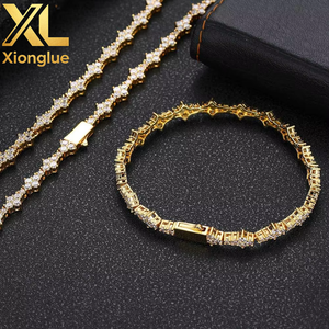 Manufacture Custom Design Fine Luxury Other Star Zircon 6mm Plated <b>Tennis</b> <b>Chain</b> Bracelet Women's & Men's Hip Hop Claw Setting - Product Image 4