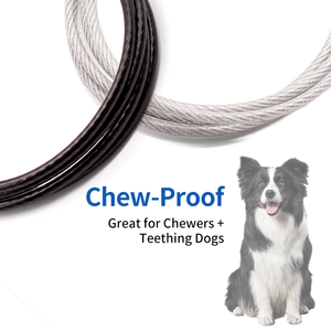 Guinzagli per Cani Resistenti, Guinzaglio in Metallo Anti-Masticazione per Cani di Taglia Grande (Fino a 113 kg), Guinzaglio in Cavo Metallico da 3 Metri con Impugnatura Morbida in Silicone - Product Image 3