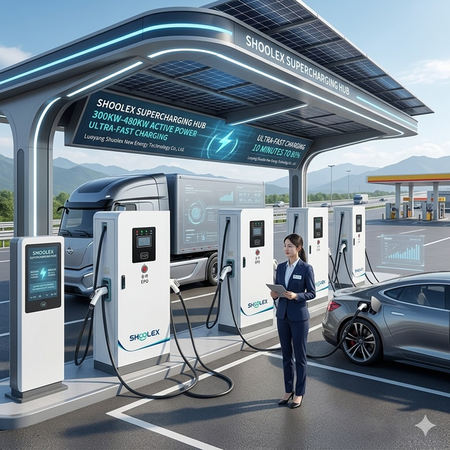 300kW Integrated DC Fast Charging Station | Floor-Standing EV Charger with Touch Display for Public Use