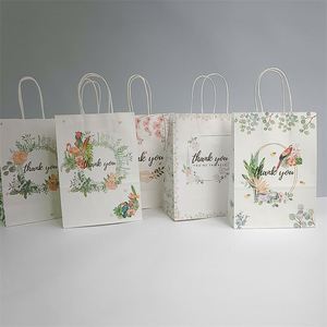 16*8*22cm Reusable Baby Shower Birthday Party Decoration Wedding Cookie <b>Gift</b> Packaging Thank You Kraft Paper <b>Bags</b> with Handle - Product Image 4