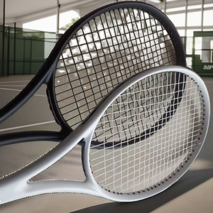 Raquette de paddle personnalisée en fibre de carbone légère, vente en gros, poignée ronde 4 1/4, filet en nylon, 27 pouces, 55 livres, poutre de 21 mm, face de 100 cm - Product Image 2