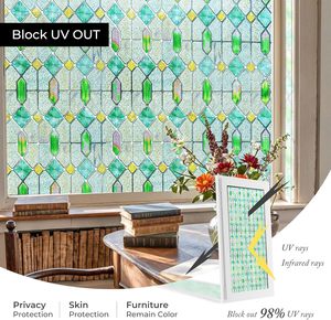 Film pour fenêtre en verre teinté, protection <span class=keywords><strong>de</strong></span> la vie privée, <span class=keywords><strong>blocage</strong></span> des UV, adhésif statique, rectangulaire, pour maison, cuisine, bureau, porte <span class=keywords><strong>de</strong></span> salle <span class=keywords><strong>de</strong></span> bain, 60x90cm - Product Image 5