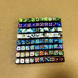 Dados acrílicos de dos colores personalizados de 12mm con esquinas cuadradas 10 unids/<span class=keywords><strong>set</strong></span> para tablero de juego para apuntar y rodar - Product Image 2