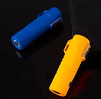 Vente en gros de briquet torche de style militaire, rechargeable, gaz butane, flamme bleue droite, imperméable, camping en plein air, jet, logo personnalisé