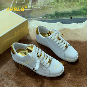 Zapatillas Blancas Planas de Talla Grande para Mujer, Edición Coreana Primavera/Verano 2025, Transpirables, con Cordones, Casuales, Marca M-K, con Amortiguación y Antiolor - Product Image 1