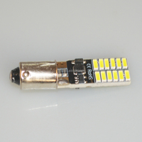 Ampoule LED 12V blanche super brillante Ba9s 4014 24SMD 24LED Canbus Lumière de dégagement Panneau de coin 12V Lumière intérieure de voiture LED