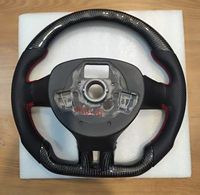 Volant sport à fond plat en fibre de carbone pour VW Golf 6 GTI R Jetta Passat CC Scirocco Golf Mk6 Golf 6