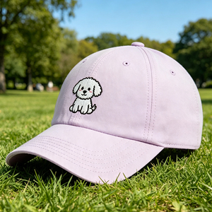 6-Panel Cotton Baseball Cap With Cute Dog Embroidery Lightweight Breathable Sun <b>Hat</b> Adjustable for Golf Hiking Running - Product Image 5