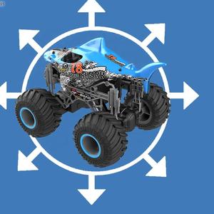 Camiones a control remoto de alta velocidad 1:16 niños Radio Control Shark rueda grande eléctrico recargable carreras Rc coches Juguetes - Product Image 5