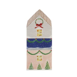 Caja de regalo de papel estucado con forma de casa navideña, personalizable según las necesidades - Product Image 3