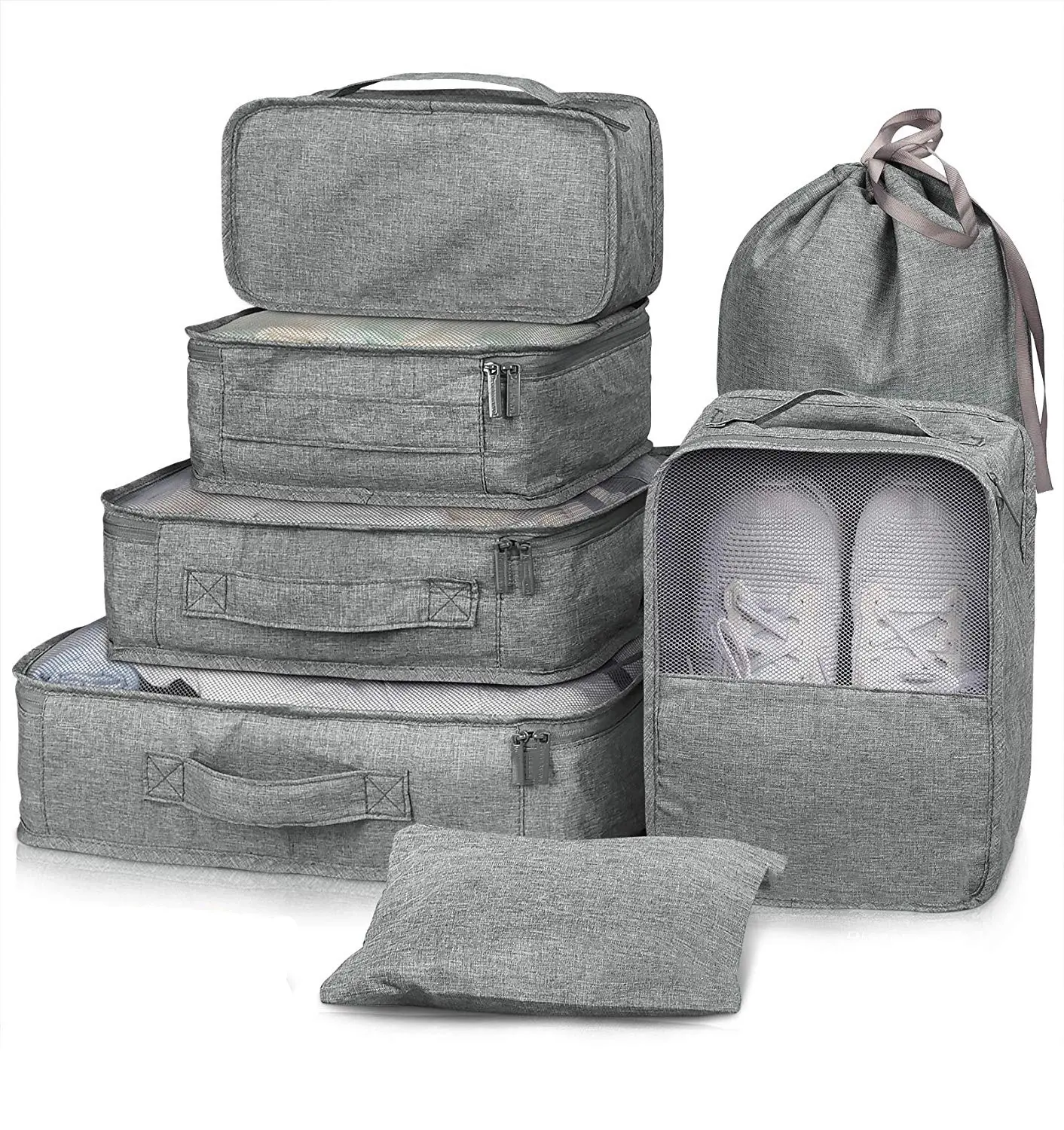 Waterproof luggage packing cubes storage travel organizer bag set