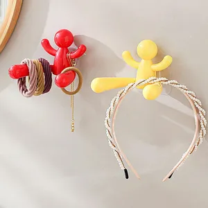 Étagère murale créative, organisateur portable, gain de place, support de rangement pour clés, crochets pour accessoires de cheveux, salle de bain - Product Image 5