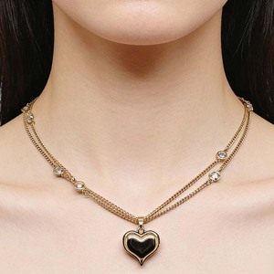 Collar con Colgante <span class=keywords><strong>de</strong></span> Corazón para Mujer, Estilo Vintage, Geométrico, Elegante, Regalo - Product Image 2
