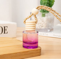 Diffuseur de parfum suspendu pour voiture 8 ml avec bouchon en bois, flacon de parfum en verre suspendu