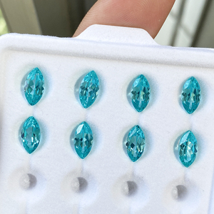 Paraiba Blue Lab Créé YAG Marquise Coupe 4x8mm-6x12mm MS Pierres Précieuses Fabrication de Bijoux Fournitures Prix Synthétique En Gros <span class=keywords><strong>Grenat</strong></span> - Product Image 3