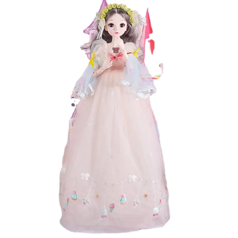 Boneka gaun kain kasa baru 60 cm, boneka musik Yade hadiah ulang tahun anak perempuan grosir
