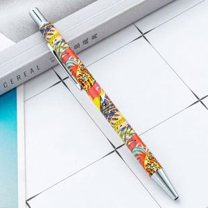 1.0Mm <b>Retractable</b> Heat Transfer Film Ballpoint Wholesale Laser-Engraved Logo Rotating Metal Promotional Gift <b>Pen</b> - Product Image 4
