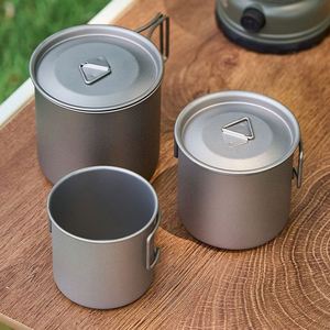 Taza de Agua de Titanio Puro, Taza de Té de Una Sola Capa para Acampar al Aire Libre, Taza de Titanio Plegable Portátil para Acampar, Diseño y Logotipo Personalizados - Product Image 2