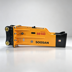 Brise-roche hydraulique Soosan SB140 de type silencieux, robuste, pour travaux de démolition de roches sur excavatrice - Product Image 1