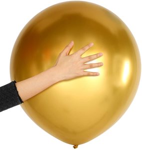 Ballons en latex métalliques chromés géants de 18 pouces pour la décoration de fête prénatale, vente en gros 2026 - Product Image 1