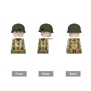 Blocs de construction compatibles - Blocs de construction exquis de soldats américains du front occidental de la Seconde Guerre mondiale à assembler, jouet en plastique ABS - Product Image 4