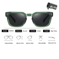 Lunettes de soleil de luxe 2025 PC+CP à monture carrée épaisse, protection UV400, polarisées, de marque, style vintage rétro